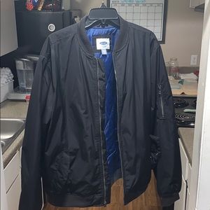 Old Navy Black Bomber Jacket - XL